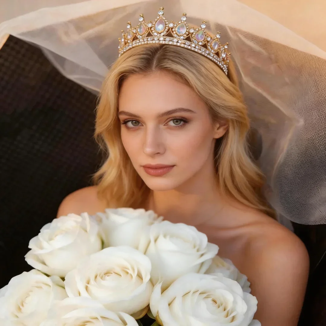 Royal Princess Full Circle Tiara Gold Crystal Wedding Crown for Brides Elegant Pageant and Birthday Party Headpiece
Royal Princess Full Circle Tiara Gold Crystal Wedding Crown for Brides Elegant Pageant and Birthday Party Headpiece