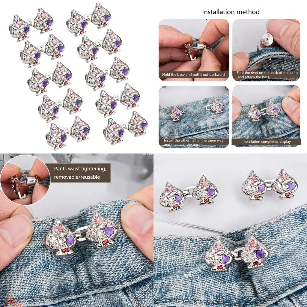 Adjustable Fastening Button Heart Waist Buckles Skirts Pants Waist Tightener LXAD
Adjustable Fastening Button Heart Waist Buckles Skirts Pants Waist Tightener LXAD