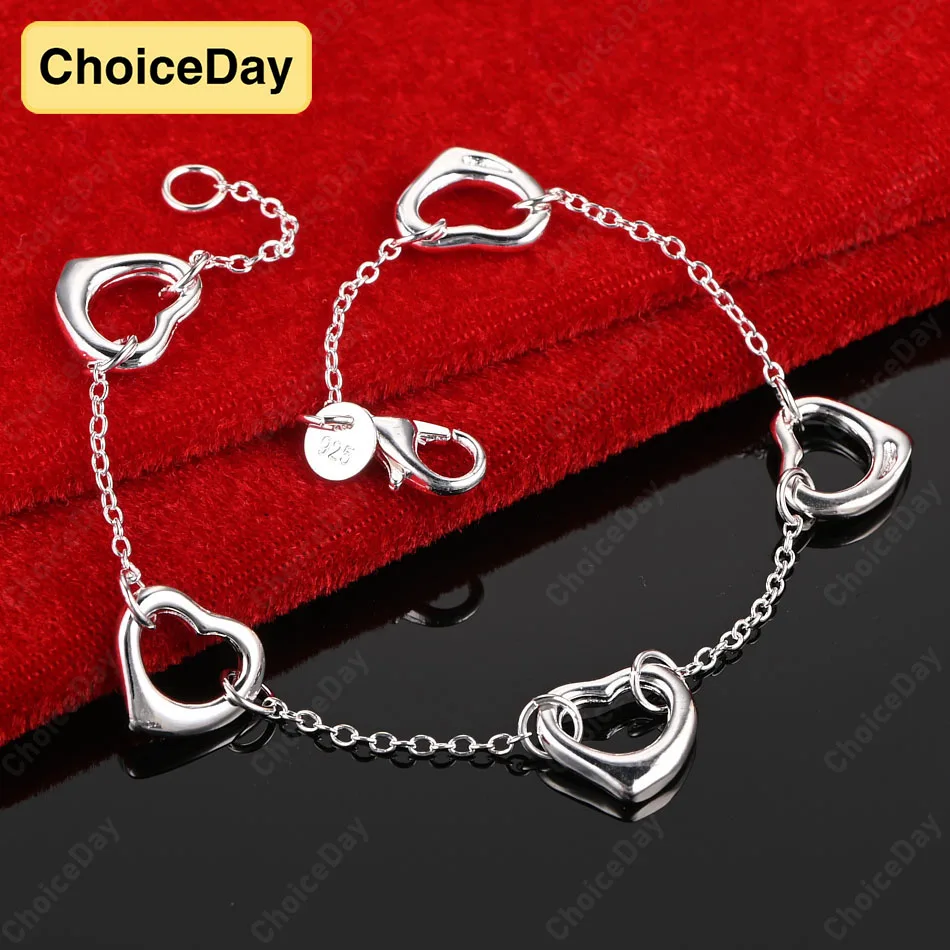 ChoiceDay 925 Sterling Silver 8 Inch 20cm Luxury Heart Shaped Hollow Bracelet Women Gift Wedding Party Temperament
ChoiceDay 925 Sterling Silver 8 Inch 20cm Luxury Heart Shaped Hollow Bracelet Women Gift Wedding Party Temperament