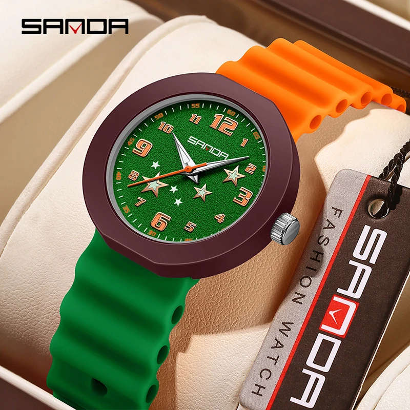 SANDA 9123 Children's Quartz Watch 3ATM Life Waterproof 41g Lightweight Silicone Strap Night Light Star Dial Youth Watch
SANDA 9123 Children's Quartz Watch 3ATM Life Waterproof 41g Lightweight Silicone Strap Night Light Star Dial Youth Watch