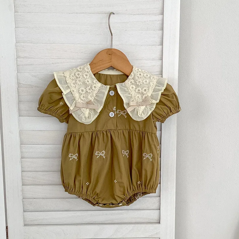 Summer Baby Girl Cute Bow Baby Girl Clothes Newborn Romper Puff Sleeve Triangle Climbing Suit Princess Onesie Crawling Romper
Summer Baby Girl Cute Bow Baby Girl Clothes Newborn Romper Puff Sleeve Triangle Climbing Suit Princess Onesie Crawling Romper