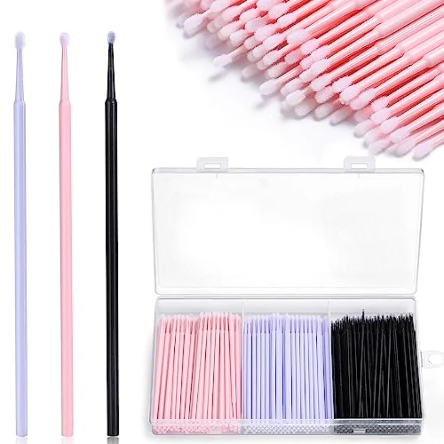 300pcs Disposable Micro Applicators brushes, Eyelash Extensions Microfiber Wands Applicator Brush, False Eyelashes Brush Clean
300pcs Disposable Micro Applicators brushes, Eyelash Extensions Microfiber Wands Applicator Brush, False Eyelashes Brush Clean