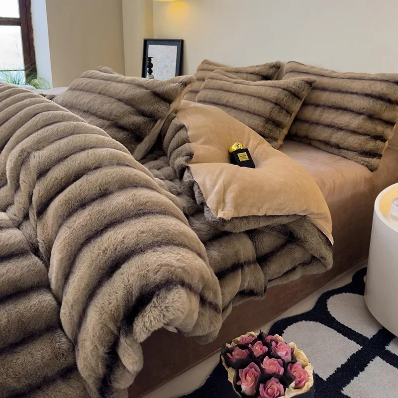 2024 new rabbit velvet milk velvet thickened rabbit fur warm four-piece set, 1.5m 1.8m bed sheet four-piece set
2024 new rabbit velvet milk velvet thickened rabbit fur warm four-piece set, 1.5m 1.8m bed sheet four-piece set