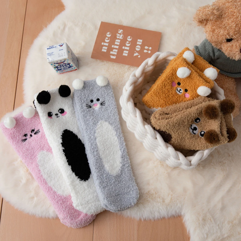 5 Pairs Warm Coral Fleece Socks Women Thicken Floor Sleeping Stockings Home Winter Gifts Soft Durable Comfortable
5 Pairs Warm Coral Fleece Socks Women Thicken Floor Sleeping Stockings Home Winter Gifts Soft Durable Comfortable