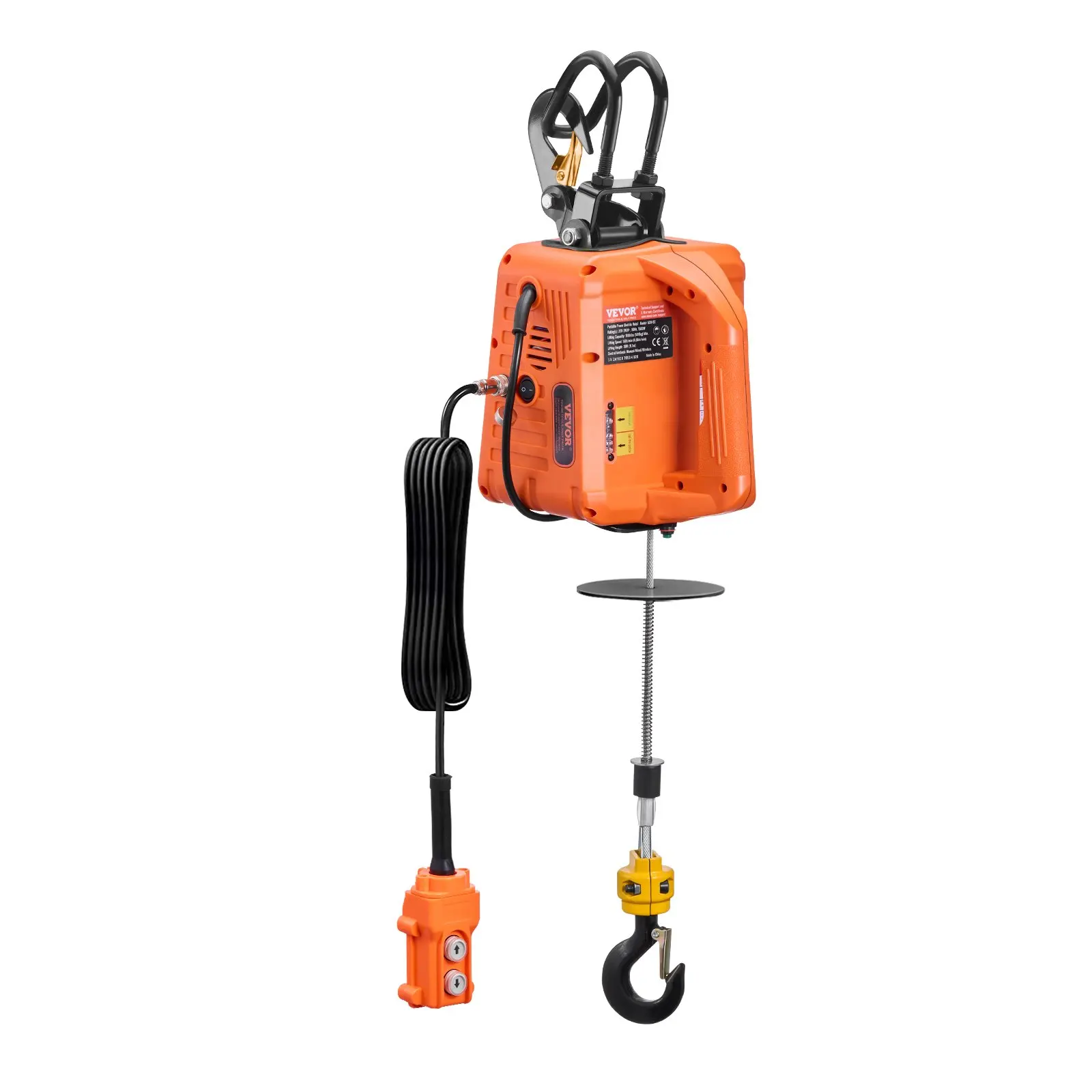 3-in-1 Electric Hoist Winch, 1100 Lbs Capacity, 1500W Portable Power Winch, 30 Ft Lifting Height, 16 Ft/min With Wire And
3-in-1 Electric Hoist Winch, 1100 Lbs Capacity, 1500W Portable Power Winch, 30 Ft Lifting Height, 16 Ft/min With Wire And