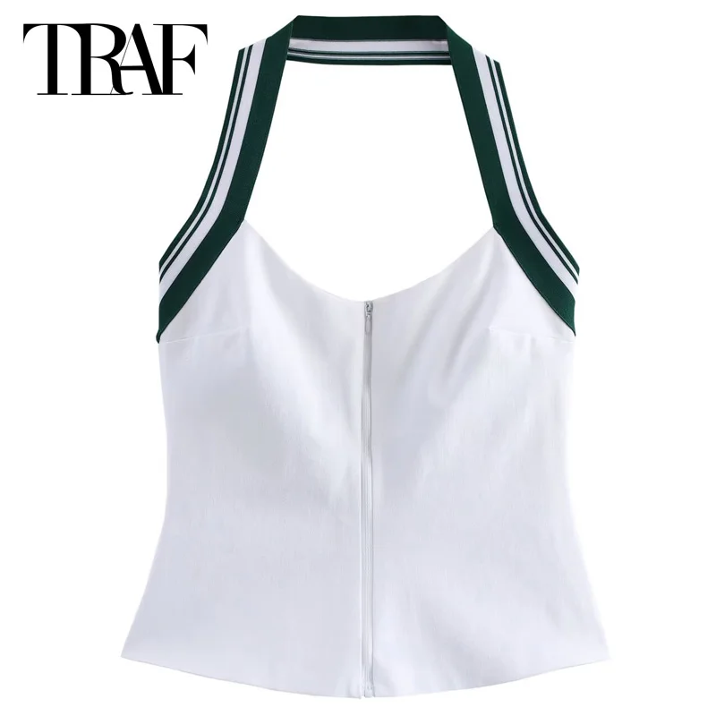 TRAF Rib Halter Top Women Tanks & Camis Spring Summer 2025 Crop Backless Vests Contrast Sleeveless Tank Top Ladies Fashion Tops
TRAF Rib Halter Top Women Tanks & Camis Spring Summer 2025 Crop Backless Vests Contrast Sleeveless Tank Top Ladies Fashion Tops