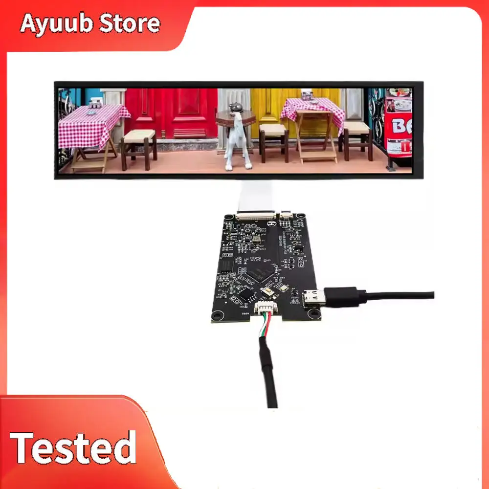 8.8" 1920X480 600 nits IPS Strip Bar LCD Display HSD088IPW1 and USB Type C Board
8.8" 1920X480 600 nits IPS Strip Bar LCD Display HSD088IPW1 and USB Type C Board