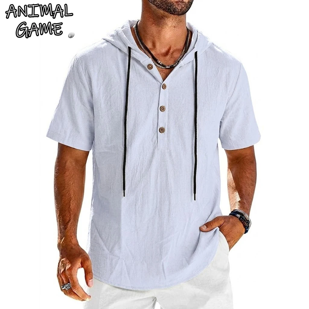 Summer Cotton Linen Shirts for Men Casual Shirts Lightweight Short Sleeve Button Beach Hooded Shirts Hawaiian T Shirts for Men
Summer Cotton Linen Shirts for Men Casual Shirts Lightweight Short Sleeve Button Beach Hooded Shirts Hawaiian T Shirts for Men