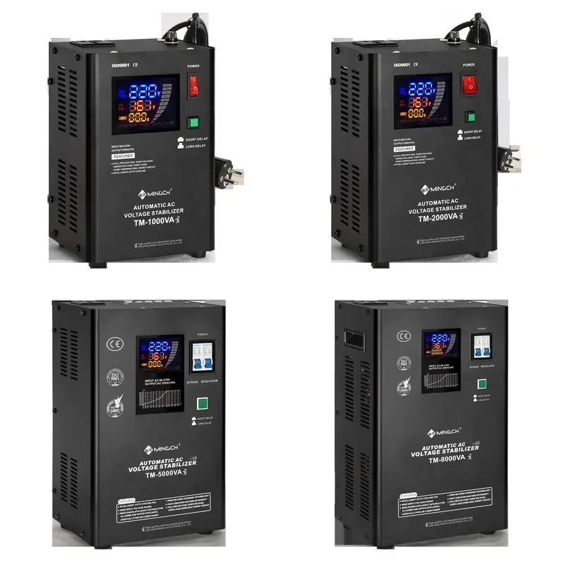 MINGCH Wall Mounted 500VA 1KVA2KVA3KVA 5KVA8KVA10KVA Automatic Voltage Regulator for power supply Single Phase AC 220V 240V
MINGCH Wall Mounted 500VA 1KVA2KVA3KVA 5KVA8KVA10KVA Automatic Voltage Regulator for power supply Single Phase AC 220V 240V
