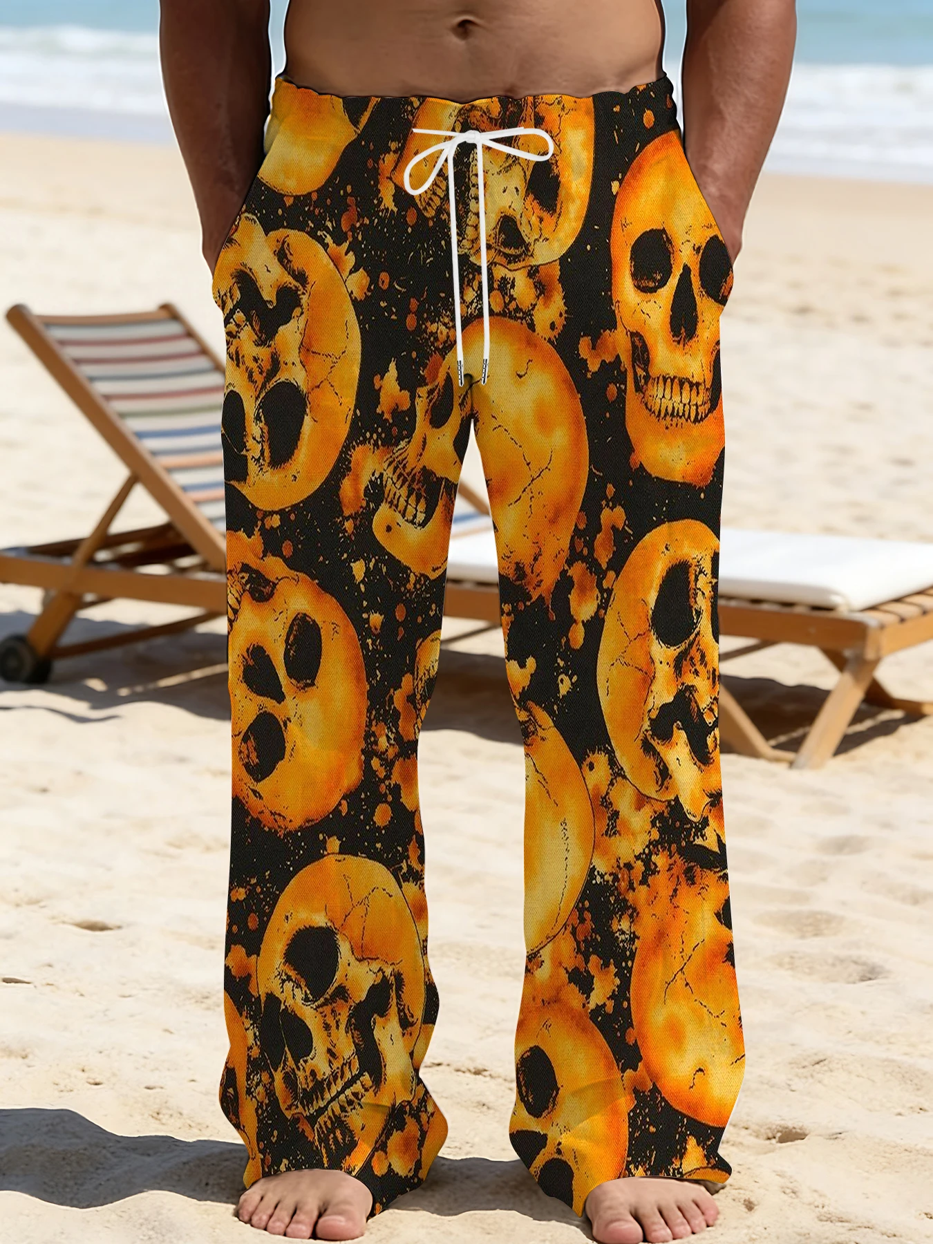 2026 Men's Printed Straight Leg Pants Abstract Wave Design Drawstring Waist Loose Fit Summer Beach Casual Lightweight Trousers
2026 Men's Printed Straight Leg Pants Abstract Wave Design Drawstring Waist Loose Fit Summer Beach Casual Lightweight Trousers