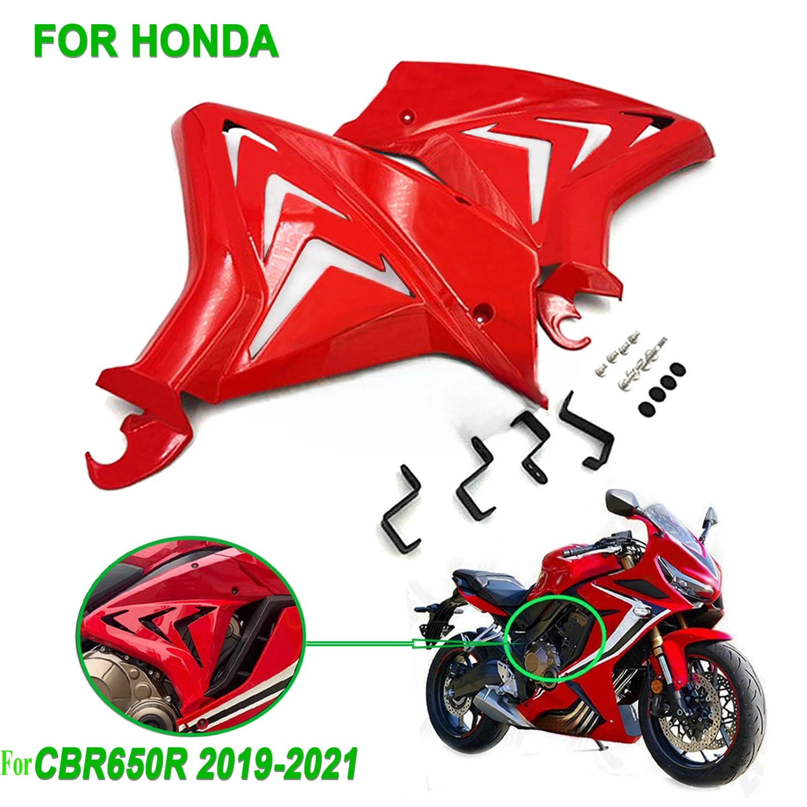 For Honda CBR650R 2019-2021 Motorcycle Engine Guard Panel Shark Fin Air Intake Cover Fairing Modified Accessories Replacement
For Honda CBR650R 2019-2021 Motorcycle Engine Guard Panel Shark Fin Air Intake Cover Fairing Modified Accessories Replacement