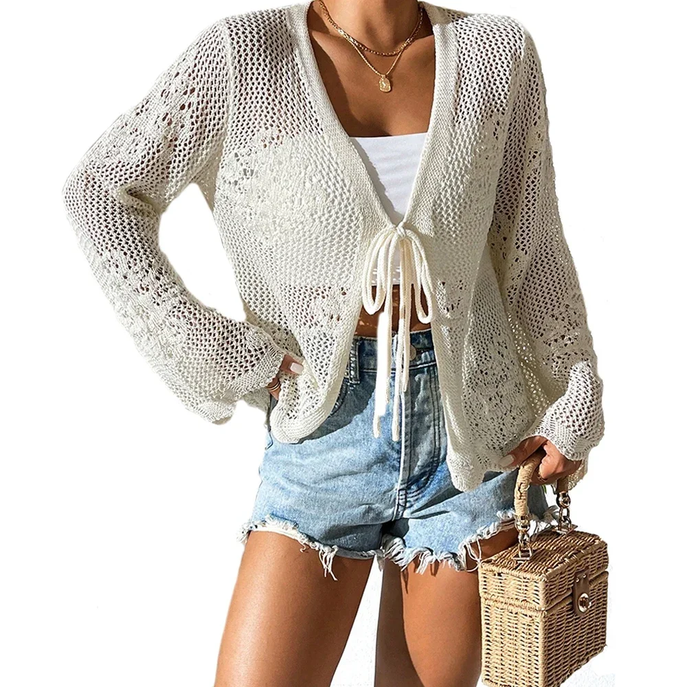 new model Plus Size Women's Long Sleeve Wool Sweater Lightweight Crochet Bow Front Suitable for Spring/Summer
new model Plus Size Women's Long Sleeve Wool Sweater Lightweight Crochet Bow Front Suitable for Spring/Summer