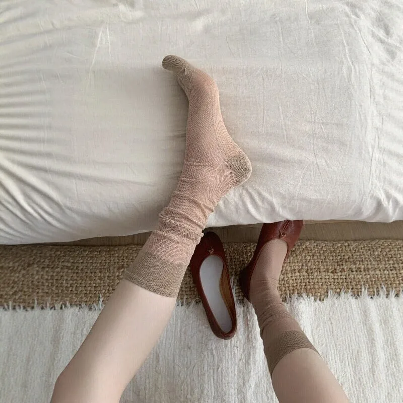 Mesh-breathable Split-toe Socks for Women, Summer Lightweight Khaki-colored Two-toe Pile-up Socks, Soft JK-style Long Socks
Mesh-breathable Split-toe Socks for Women, Summer Lightweight Khaki-colored Two-toe Pile-up Socks, Soft JK-style Long Socks