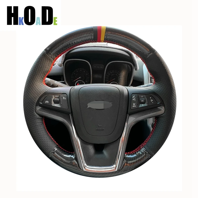 For Chevrolet Malibu 2011-2014 Volt 2011-2015 Hand-Stitched Black carbon fiber Genuine Leather Car Steering Wheel Cover
For Chevrolet Malibu 2011-2014 Volt 2011-2015 Hand-Stitched Black carbon fiber Genuine Leather Car Steering Wheel Cover