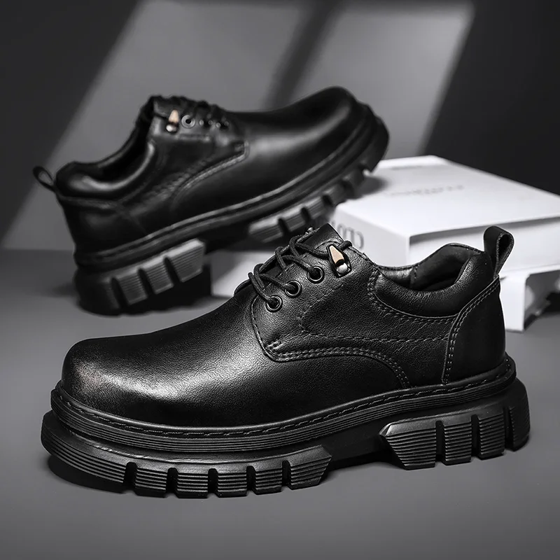 Derby Shoes Men's Security Shoes High Quality Men's Work Shoes Natural Genuine Leather Thick Sole Heightening Casual Shoes
Derby Shoes Men's Security Shoes High Quality Men's Work Shoes Natural Genuine Leather Thick Sole Heightening Casual Shoes