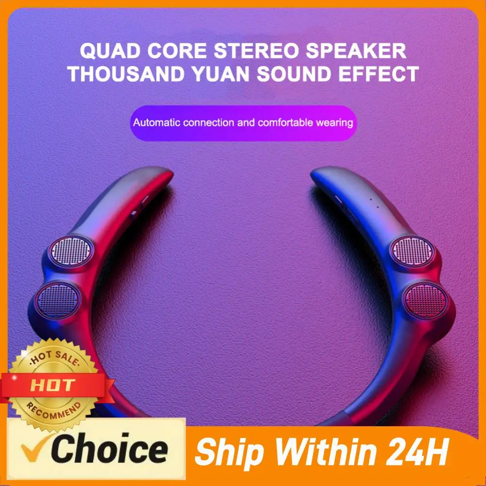 Bluetooth-compatible Speaker Hang Neck Wireless High-definition Call Subwoofer Sound Box 4 Speakers for Sports Game
Bluetooth-compatible Speaker Hang Neck Wireless High-definition Call Subwoofer Sound Box 4 Speakers for Sports Game