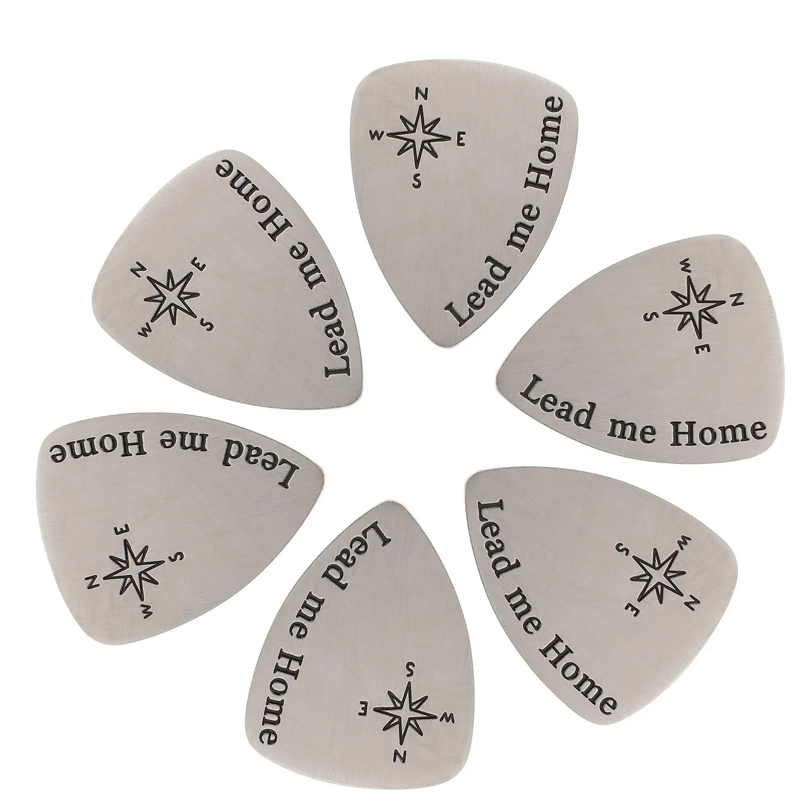 6Pcs Guitar Picks Titanium Steel Silver Electric Guitar Accessories Ukulele Picks Folk Guitar Picks Musical Instrument Supplies
6Pcs Guitar Picks Titanium Steel Silver Electric Guitar Accessories Ukulele Picks Folk Guitar Picks Musical Instrument Supplies