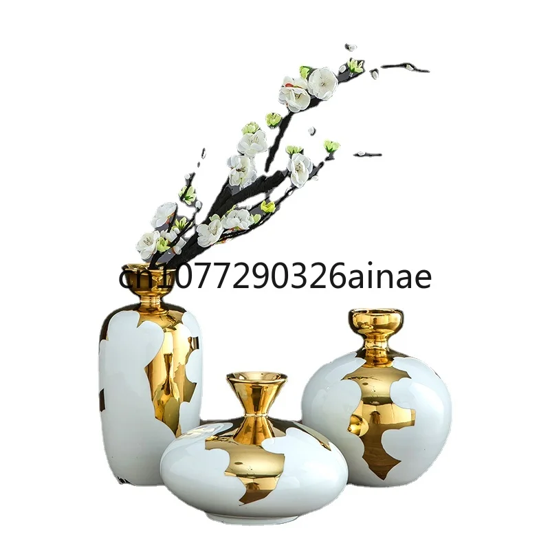 Ceramic Handmade Gold-Plated Dried Flower Arrangement Pottery Pot Flower Arrangement Floor European Modern Flower
Ceramic Handmade Gold-Plated Dried Flower Arrangement Pottery Pot Flower Arrangement Floor European Modern Flower
