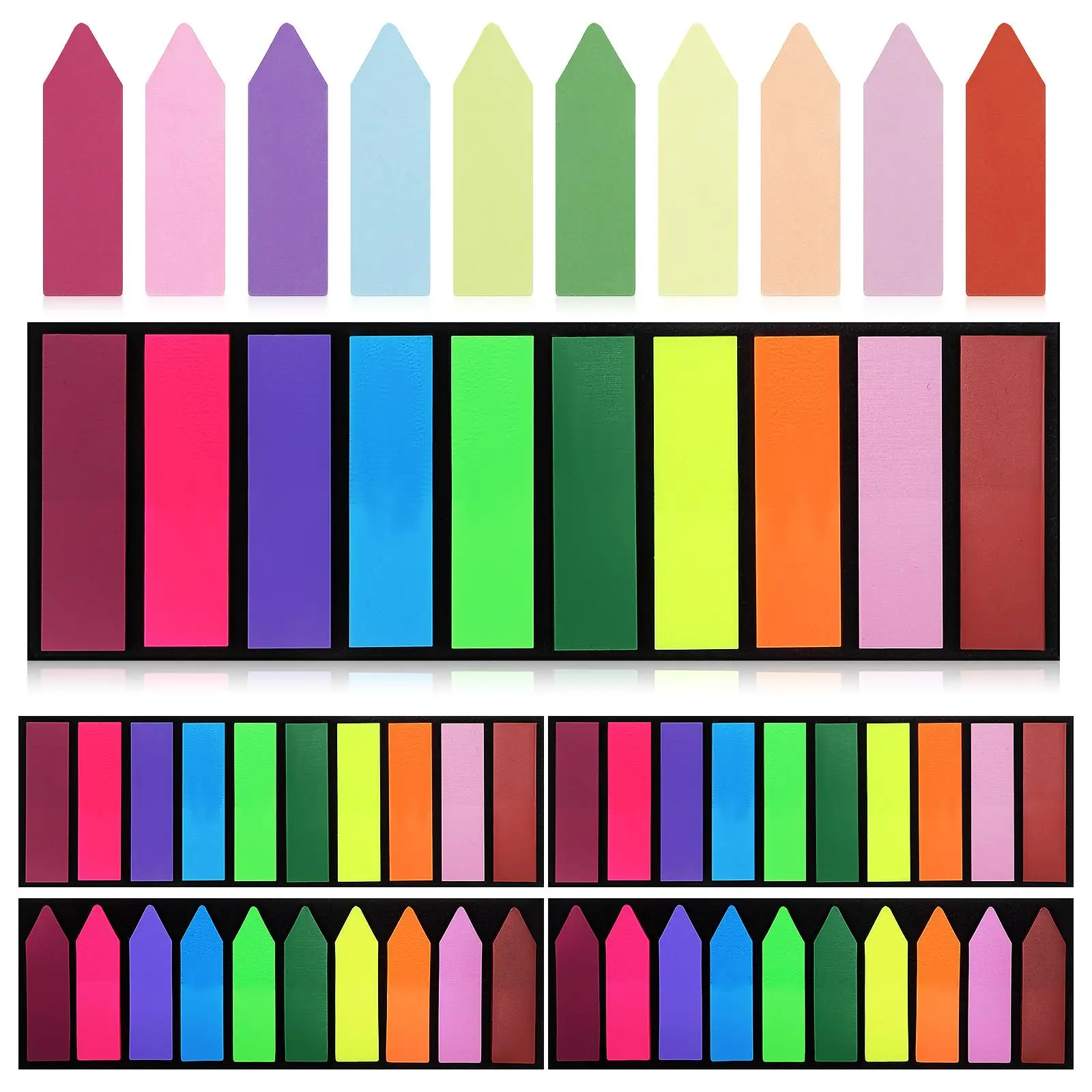 6 Packs Fluorescent Notepad Page Markers 10 Colors Flat Head Pointed Head Writable Sticky Tabs Notebooks Books Magazines Diaries
6 Packs Fluorescent Notepad Page Markers 10 Colors Flat Head Pointed Head Writable Sticky Tabs Notebooks Books Magazines Diaries