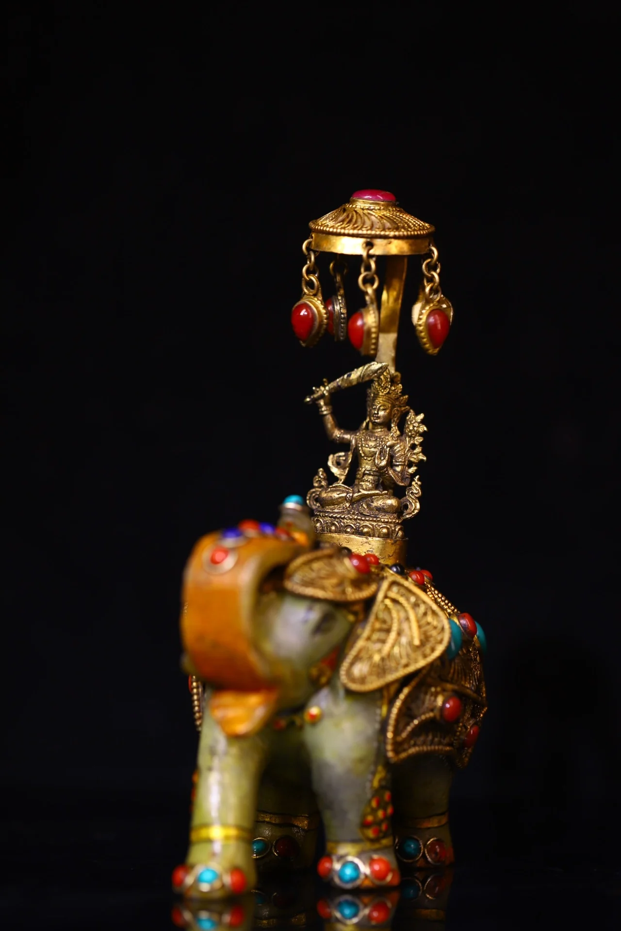 6"Tibetan Temple Collection Old Natural Crystal Mosaic Gem gZi Beads Manjushri Buddha Elephant Buddhist Niche Worship Hall
6"Tibetan Temple Collection Old Natural Crystal Mosaic Gem gZi Beads Manjushri Buddha Elephant Buddhist Niche Worship Hall