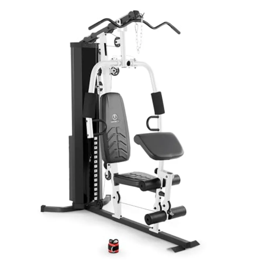 Home gym workout station for weightlifting and bodybuilding: 150lb stack pulley arm leg developer steel frame black finish spac
Home gym workout station for weightlifting and bodybuilding: 150lb stack pulley arm leg developer steel frame black finish spac