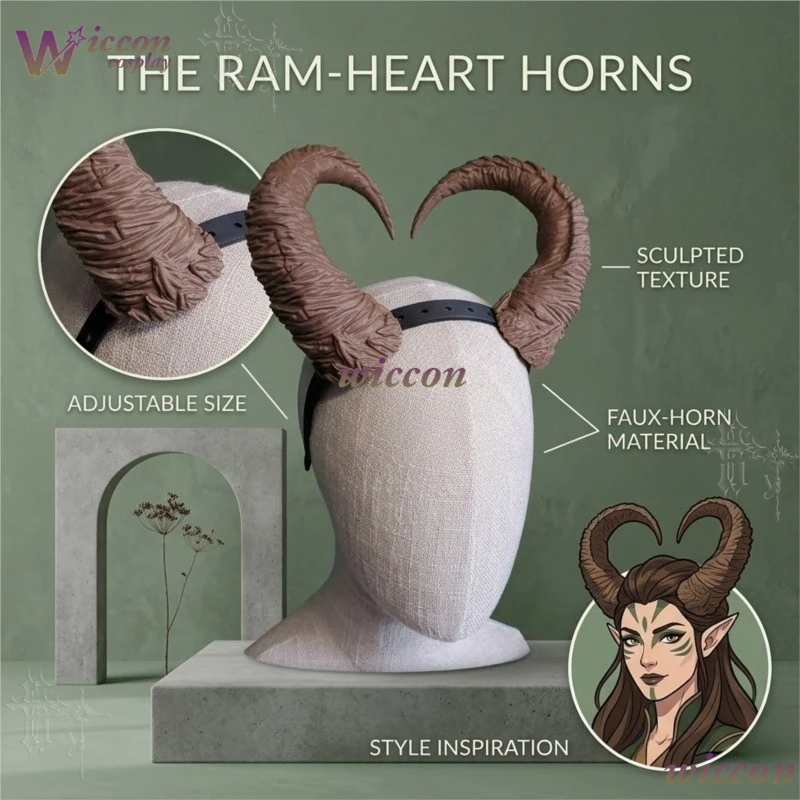 Heart Shaped Ram Horn Cosplay Headband Brown Textured Demon Goat Horn Headwear For Gothic DND Halloween Anime Character Roleplay
Heart Shaped Ram Horn Cosplay Headband Brown Textured Demon Goat Horn Headwear For Gothic DND Halloween Anime Character Roleplay