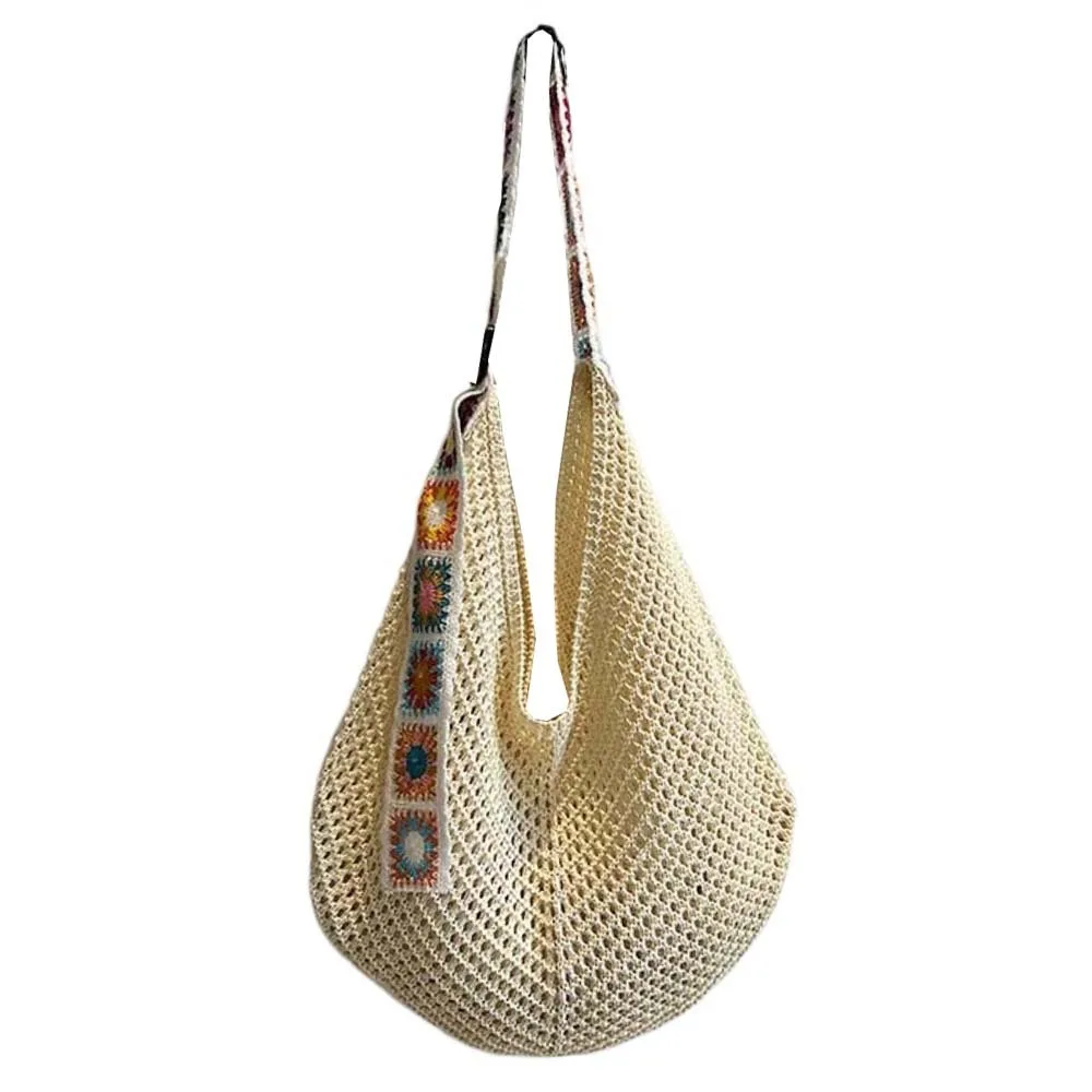 Large Capacity Crochet Tote Bag Flower Ethnic Style Hollow Woven Bag Embroidered Strap Polyester Knitting Handbag Vacation
Large Capacity Crochet Tote Bag Flower Ethnic Style Hollow Woven Bag Embroidered Strap Polyester Knitting Handbag Vacation