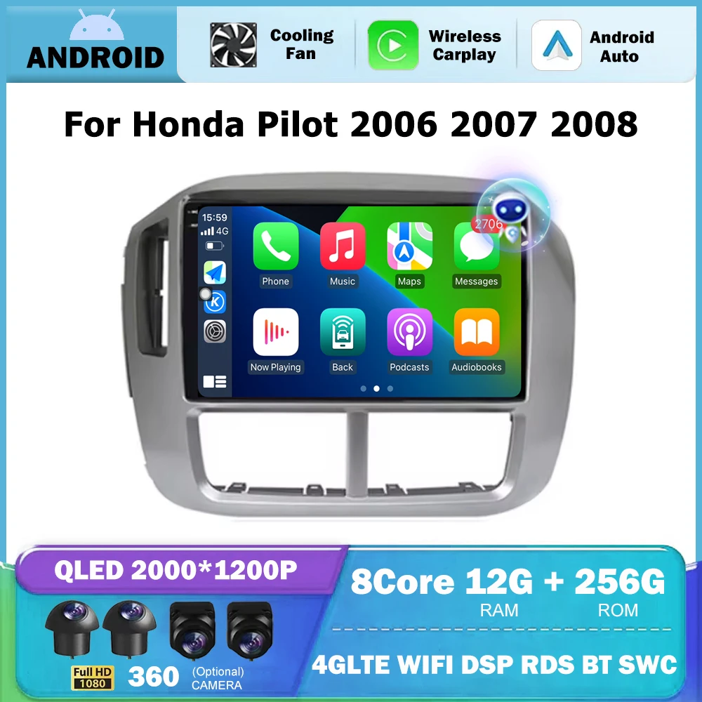 Android Auto для Honda Pilot 2006, 2007, 2008, 4G, WIFI, автомобильный радиоприемник, мультимедийный видеоплеер, GPS-навигация, стерео головное устройство Carplay
Android Auto для Honda Pilot 2006, 2007, 2008, 4G, WIFI, автомобильный радиоприемник, мультимедийный видеоплеер, GPS-навигация, стерео головное устройство Carplay