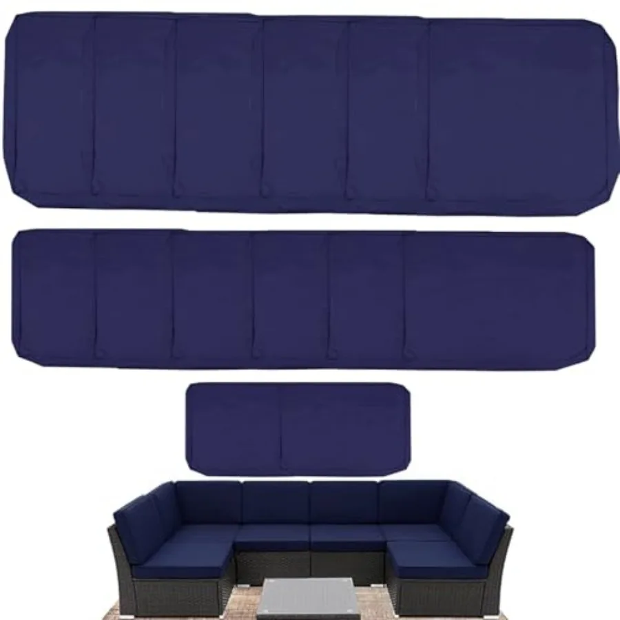 Outdoor Cushion Covers Waterproof, 14Pcs Patio Cushion Slipcovers Replacement for 7Pcs 6-Seater Rat Wicker Sectional Couch Sofa
Outdoor Cushion Covers Waterproof, 14Pcs Patio Cushion Slipcovers Replacement for 7Pcs 6-Seater Rat Wicker Sectional Couch Sofa