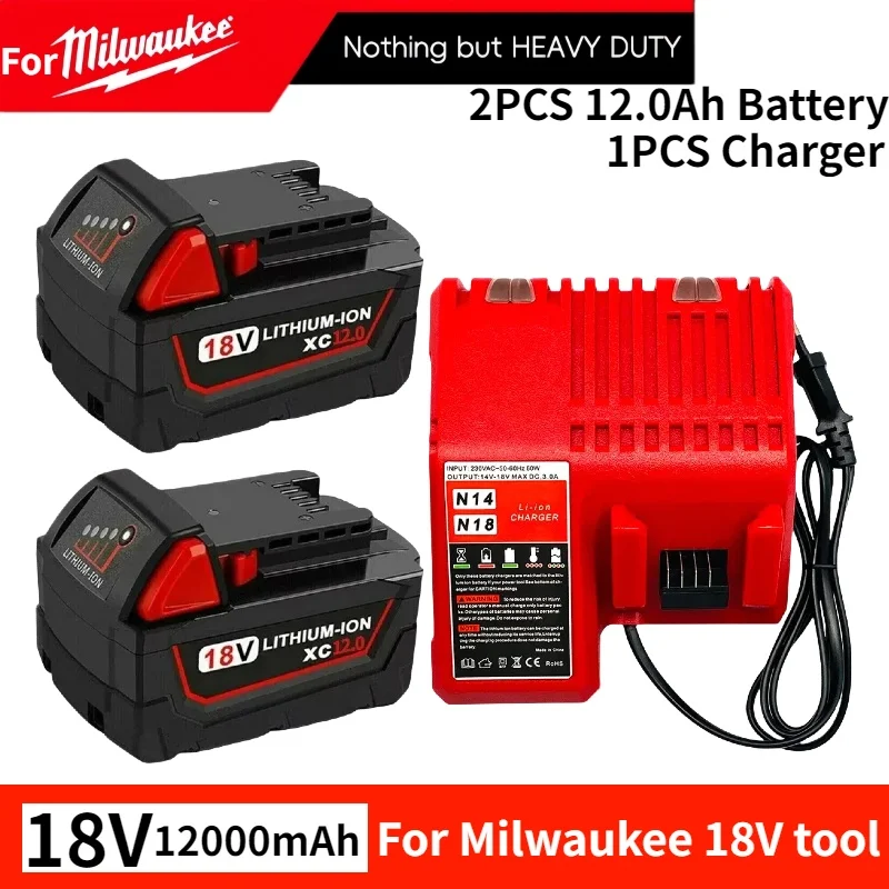 18V 12.0AhReplacement for Milwaukee for M18 XC Lithium Battery48-11-1860 48-11-1850 48-11-1840 48-11-1820✅Rechargeable Batt
18V 12.0AhReplacement for Milwaukee for M18 XC Lithium Battery48-11-1860 48-11-1850 48-11-1840 48-11-1820✅Rechargeable Batt