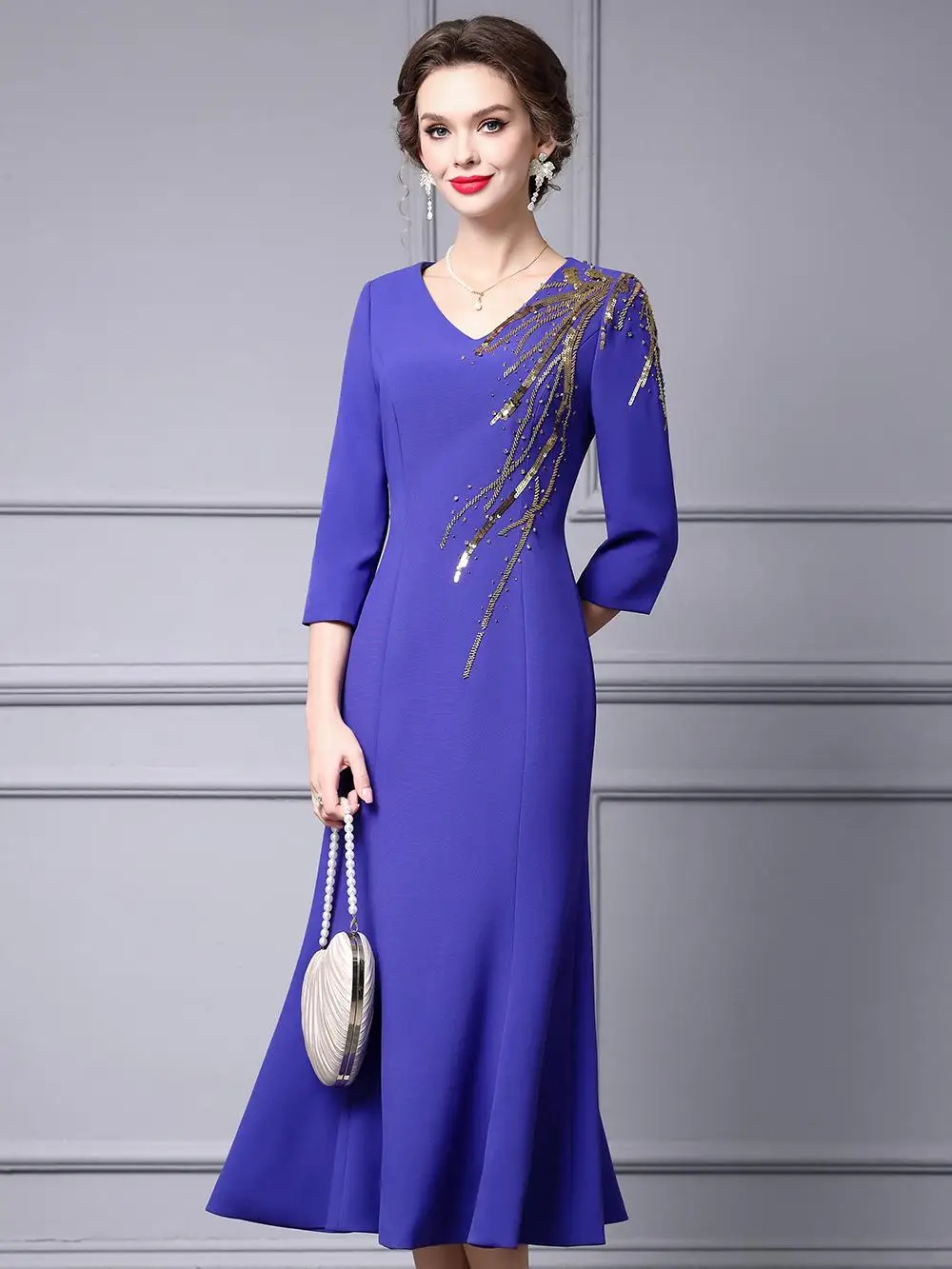Ele V-ne Long Dr 2025 New Sle High Waist Tailored Skirt Lightweight Diamond Studded Slimming Fi-tail Gown
Ele V-ne Long Dr 2025 New Sle High Waist Tailored Skirt Lightweight Diamond Studded Slimming Fi-tail Gown