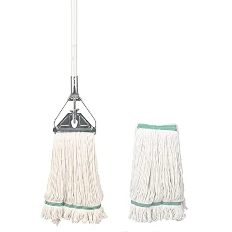 OFO Loop-End String Mop with Extra Head Replacement - Heavy Duty Commercial Industrial Grade Mop, 59Inch Handle for Floor Clean
OFO Loop-End String Mop with Extra Head Replacement - Heavy Duty Commercial Industrial Grade Mop, 59Inch Handle for Floor Clean