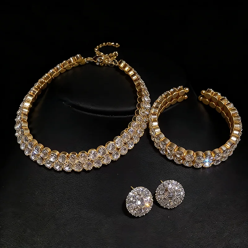Блестящие свадебные ювелирные наборы с кристаллами и стразами: роскошное колье, серьги, браслеты для женщин, аксессуары для свадебных торжеств B
Блестящие свадебные ювелирные наборы с кристаллами и стразами: роскошное колье, серьги, браслеты для женщин, аксессуары для свадебных торжеств B