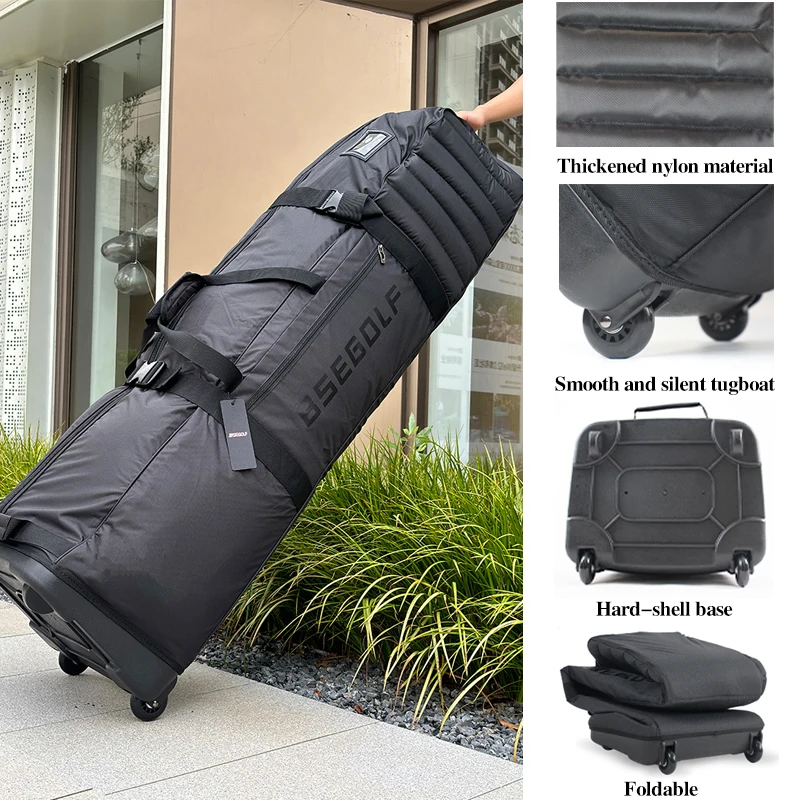 Golf Club Travel Cover with Wheels - Nylon Sports Style Universal Golf Bag, Overall thickened hard shell base anti-collision
Golf Club Travel Cover with Wheels - Nylon Sports Style Universal Golf Bag, Overall thickened hard shell base anti-collision