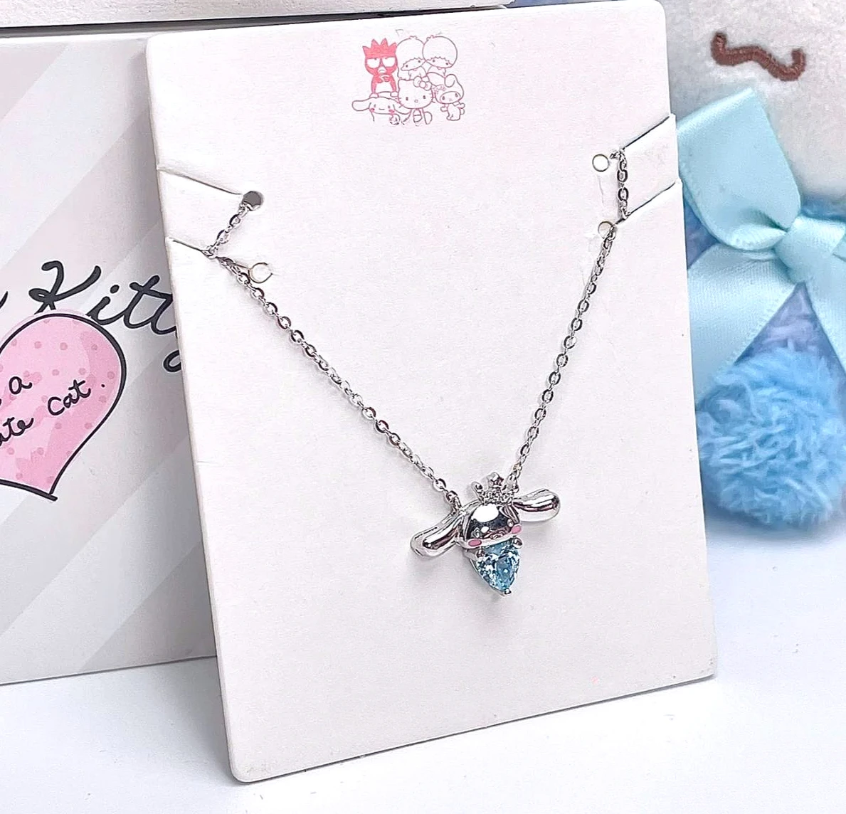 Lovely Cinnamorolls Diamond Set Blue Heart Diamond Pendant Necklace Girls High Jewelry Gift Sweater Chain Accessories Gift
Lovely Cinnamorolls Diamond Set Blue Heart Diamond Pendant Necklace Girls High Jewelry Gift Sweater Chain Accessories Gift
