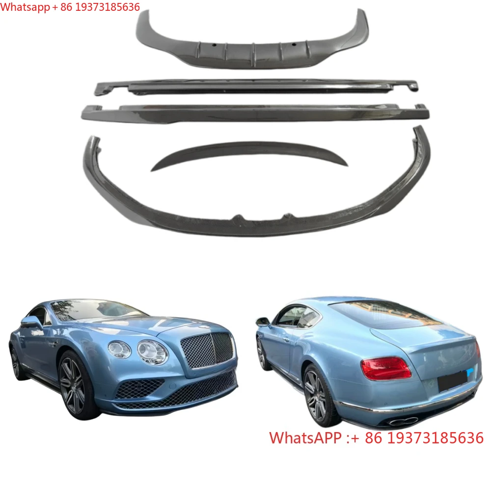 Carbon Fiber Body Kit for Bentley 15-17 Continental GT Upgrade, Front Lip, Rear Diffuser, Side Skirt, Spoiler, Custom Car Kit
Carbon Fiber Body Kit for Bentley 15-17 Continental GT Upgrade, Front Lip, Rear Diffuser, Side Skirt, Spoiler, Custom Car Kit
