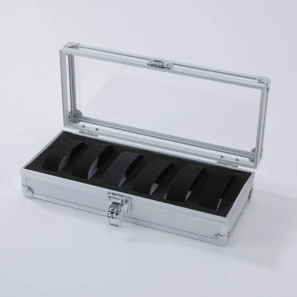 Hot 6 Grid Watch Box Black Jewelry Storage Box Watch Display Box Aluminium Alloy Watch Storage Box
Hot 6 Grid Watch Box Black Jewelry Storage Box Watch Display Box Aluminium Alloy Watch Storage Box