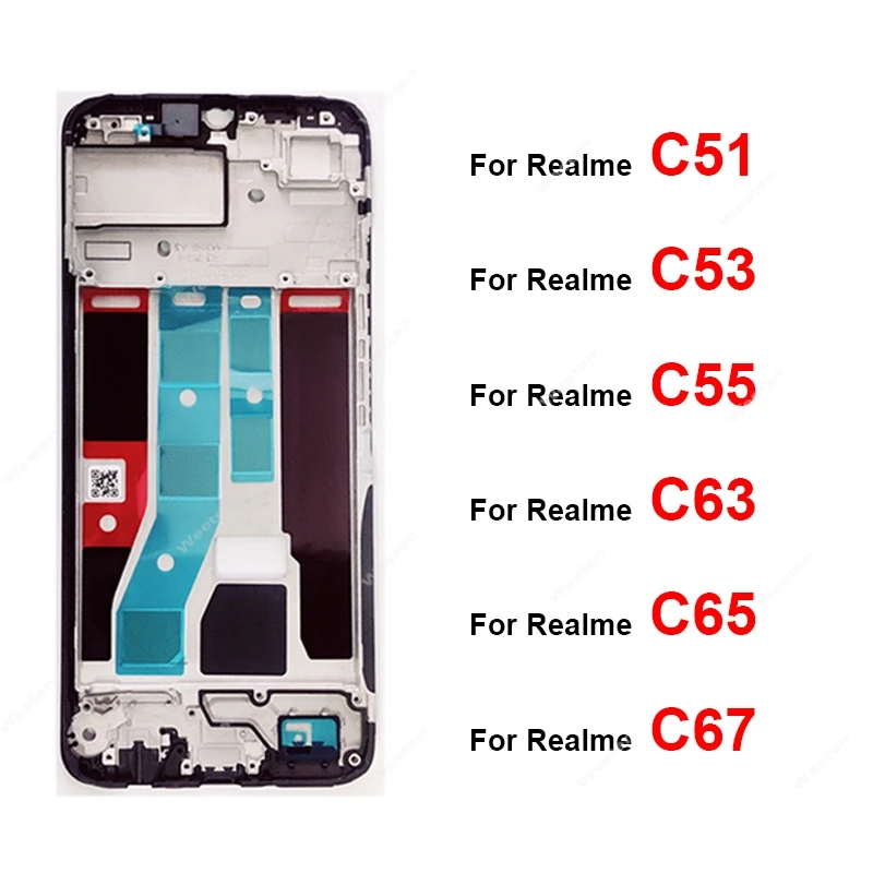 Передняя рамка дисплея (LCD) для Realme C51 C53 C55 C63 C65 C67 4G 5G, корпус, держатель, лицевая панель, гибкие детали для ремонта
Передняя рамка дисплея (LCD) для Realme C51 C53 C55 C63 C65 C67 4G 5G, корпус, держатель, лицевая панель, гибкие детали для ремонта