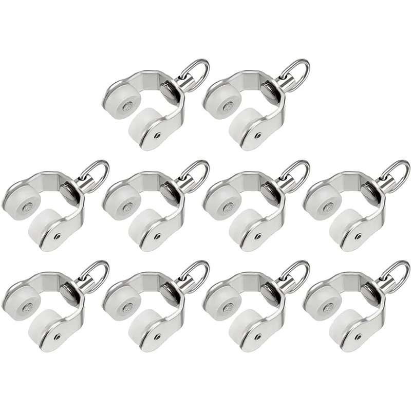 HLZS-50 Pcs Twin Wheeled Carriers Drapery Rail Sliding Glider Stainless Steel Curtain Pulley For Home Window Curtain Tracks 
HLZS-50 Pcs Twin Wheeled Carriers Drapery Rail Sliding Glider Stainless Steel Curtain Pulley For Home Window Curtain Tracks