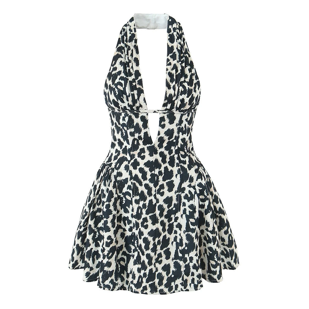 French Sweet And Spicy Style Halter Neck Dresses Women Sexy Deep V-neck Backless Mini Dress Female Trendy Streetwear Vestidos
French Sweet And Spicy Style Halter Neck Dresses Women Sexy Deep V-neck Backless Mini Dress Female Trendy Streetwear Vestidos