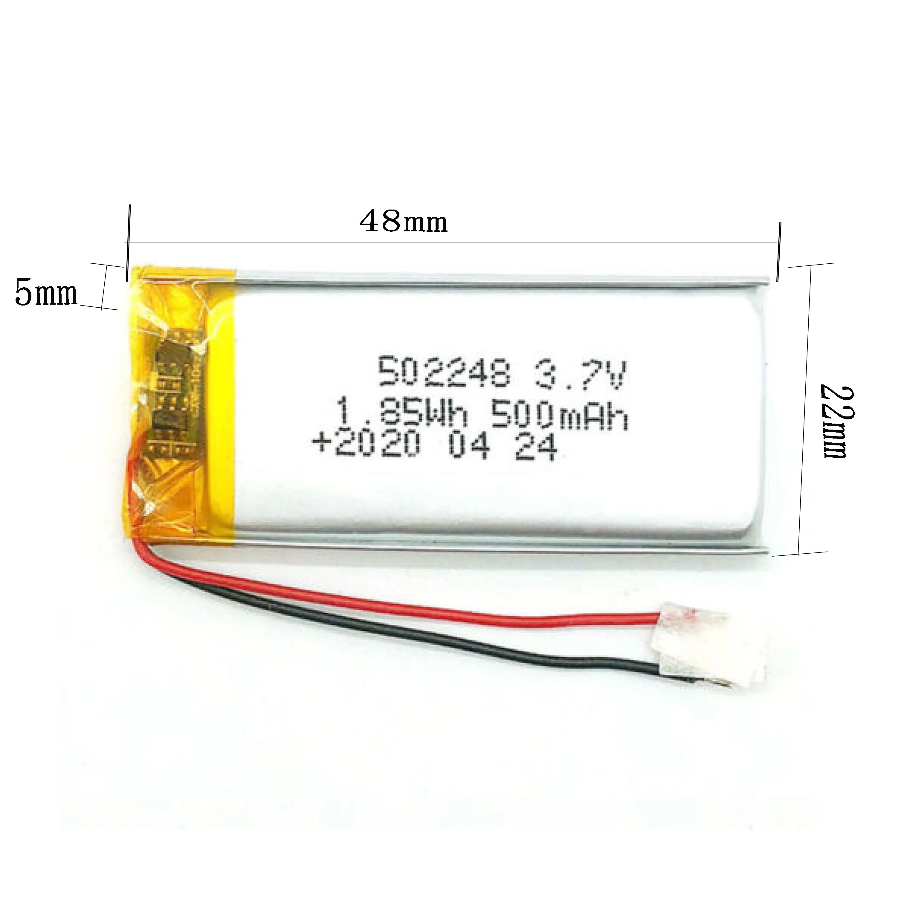 Rechargeable 3.7V 500Mah 502248 Lithium Polymer Ion Battery For CHARGING TREASURE POWER SMART WATCH GPS DVD MP3 ELECTRIC TOYS
Rechargeable 3.7V 500Mah 502248 Lithium Polymer Ion Battery For CHARGING TREASURE POWER SMART WATCH GPS DVD MP3 ELECTRIC TOYS