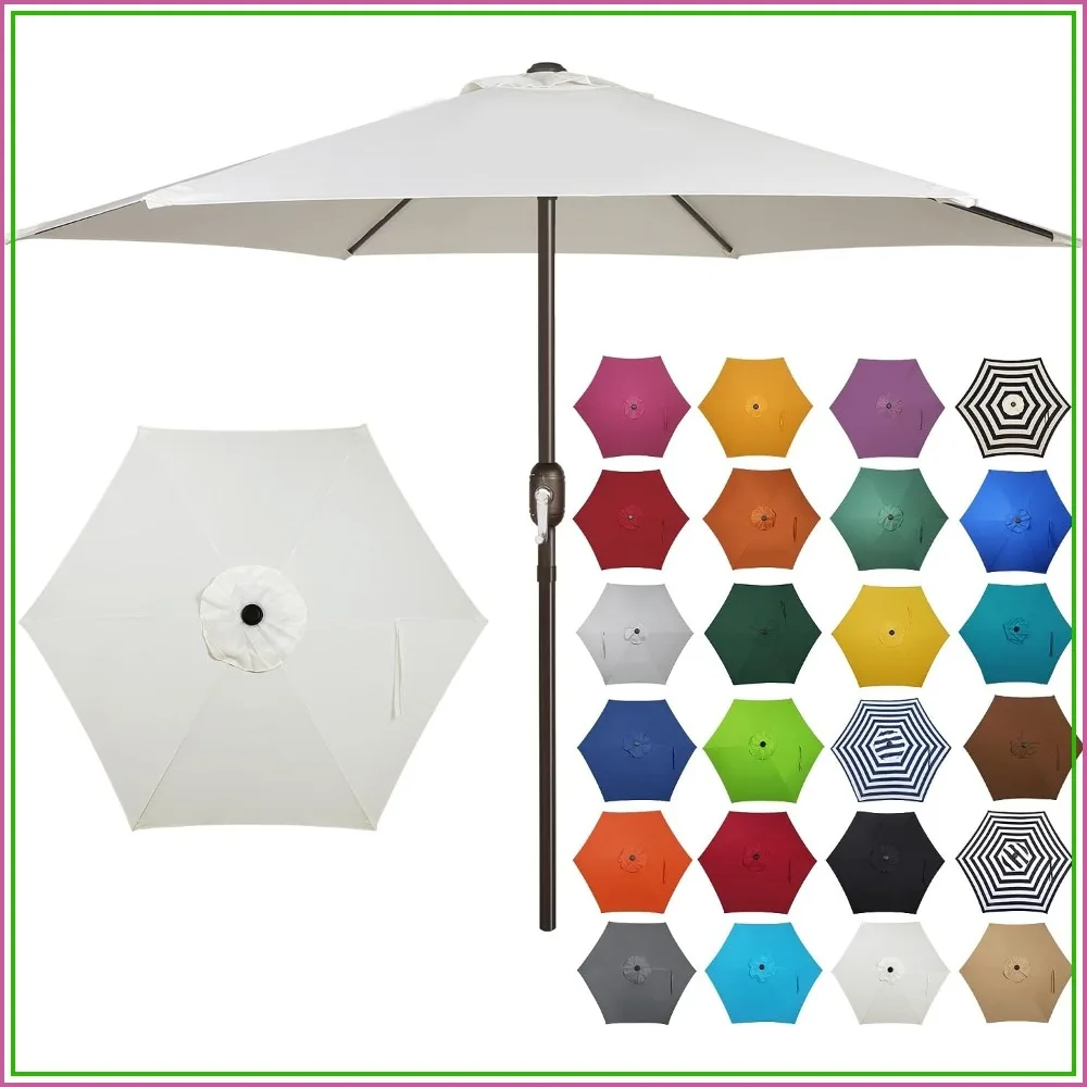 7.5 ft Patio Umbrella with Push Button Tilt & Crank, Outdoor Market Umbrella, Creamy White
7.5 ft Patio Umbrella with Push Button Tilt & Crank, Outdoor Market Umbrella, Creamy White
