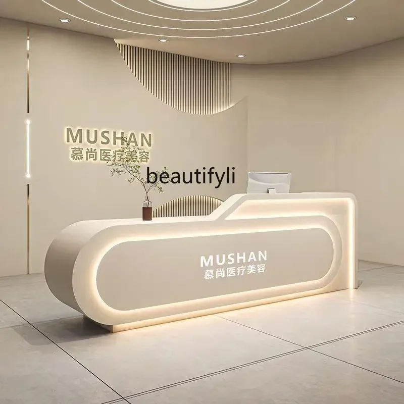 CQYModern simple light luxury beauty salon Medical beauty company multi-functional front desk reception clothing store
CQYModern simple light luxury beauty salon Medical beauty company multi-functional front desk reception clothing store