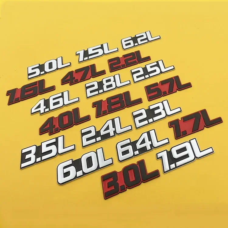 Наклейка с буквами автомобиля, значок на багажник 1,5 л 1,8 л 2,2 л 2,5 л 3,0 л 3,5 л 4,0 л 5,7 л 6,2 л 7,0 л для Lexus Jeep Honda Jaguar Toyota Ford Audi
Наклейка с буквами автомобиля, значок на багажник 1,5 л 1,8 л 2,2 л 2,5 л 3,0 л 3,5 л 4,0 л 5,7 л 6,2 л 7,0 л для Lexus Jeep Honda Jaguar Toyota Ford Audi