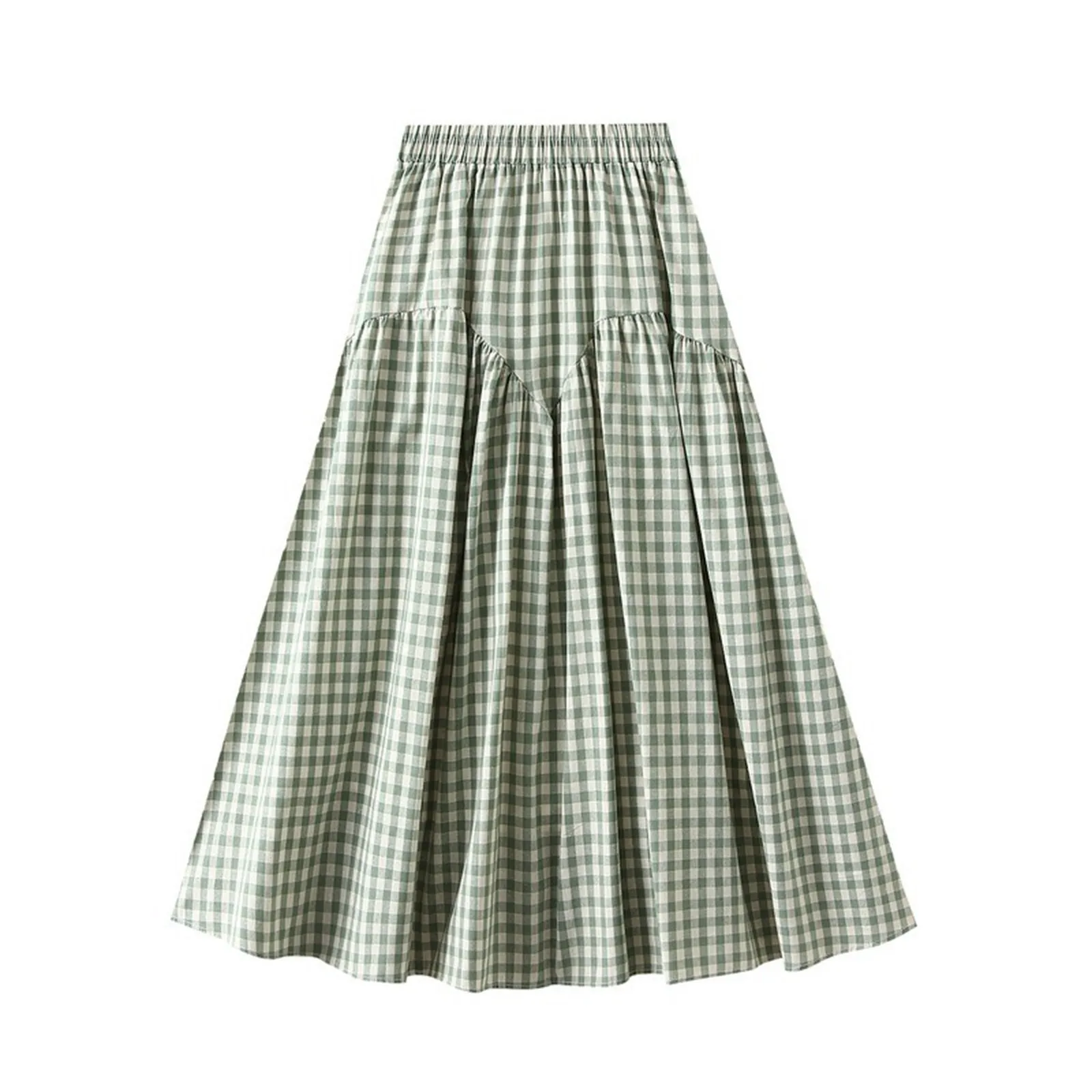 Women Summer Plaid Midi Skirt Boho Elastic Waist Casual Pleated A-Line Swing Long Skirts Vintage Flared Skirts For Woman
Women Summer Plaid Midi Skirt Boho Elastic Waist Casual Pleated A-Line Swing Long Skirts Vintage Flared Skirts For Woman