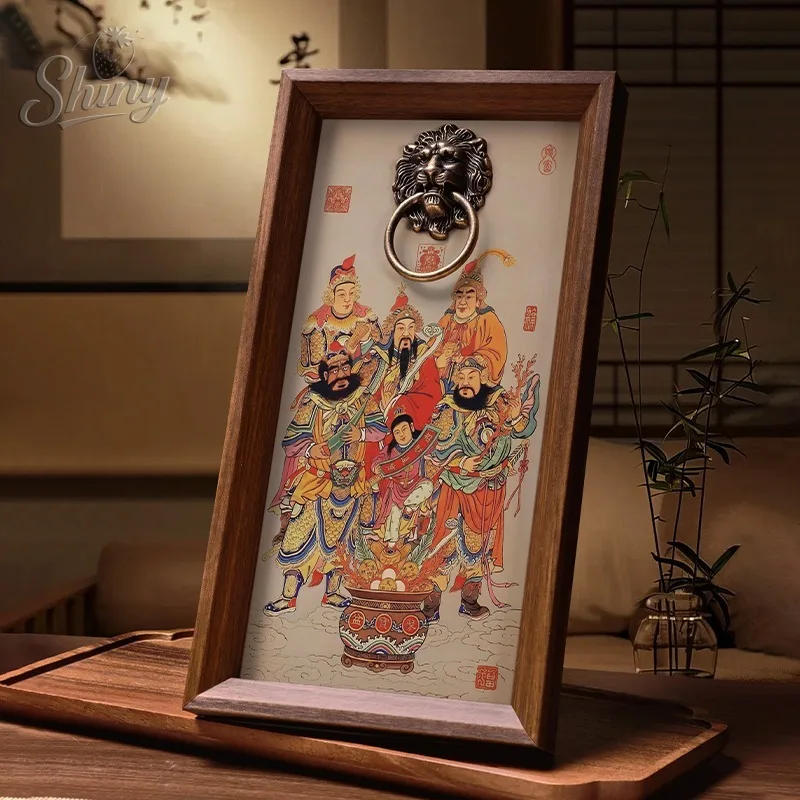 Five Gods of Wealth Picture Frame Ornament Living Room Entrance Hall Eight Directions Wealth Gathering Decorative Painting Gift 
Five Gods of Wealth Picture Frame Ornament Living Room Entrance Hall Eight Directions Wealth Gathering Decorative Painting Gift