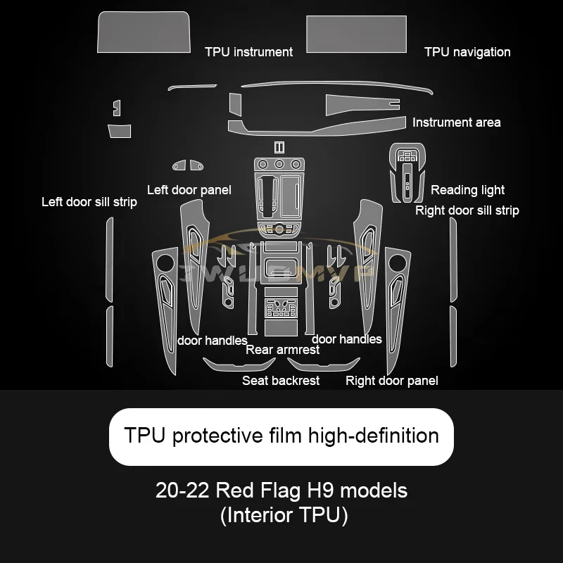 Tpu Transparent Film for Hongqi H9 2020-2022 Car Interior Sticker Center Console Air Gear Navigation Dashboard Door Window Panel
Tpu Transparent Film for Hongqi H9 2020-2022 Car Interior Sticker Center Console Air Gear Navigation Dashboard Door Window Panel