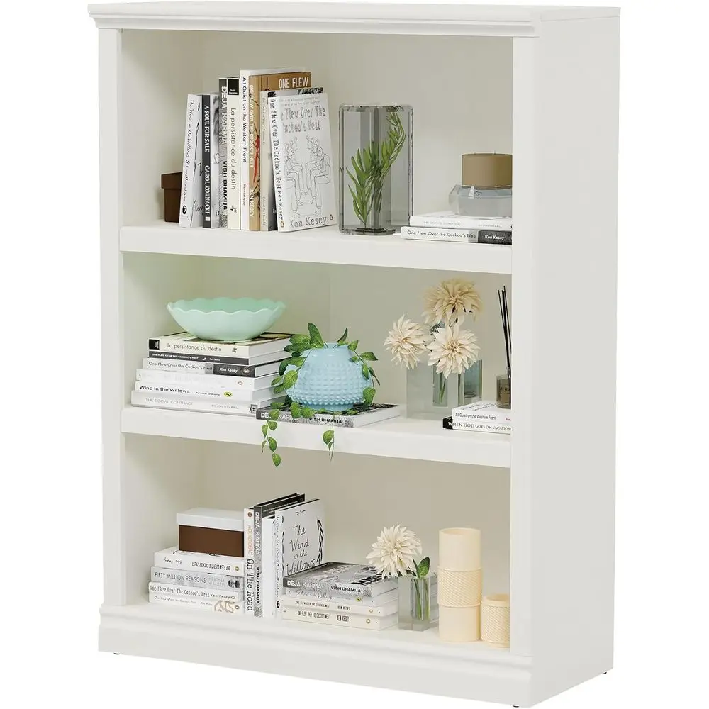 33 Wide 3-Tier Open Bookcase, White - Storage for Home, School, Office, Bedroom, Kids
33 Wide 3-Tier Open Bookcase, White - Storage for Home, School, Office, Bedroom, Kids