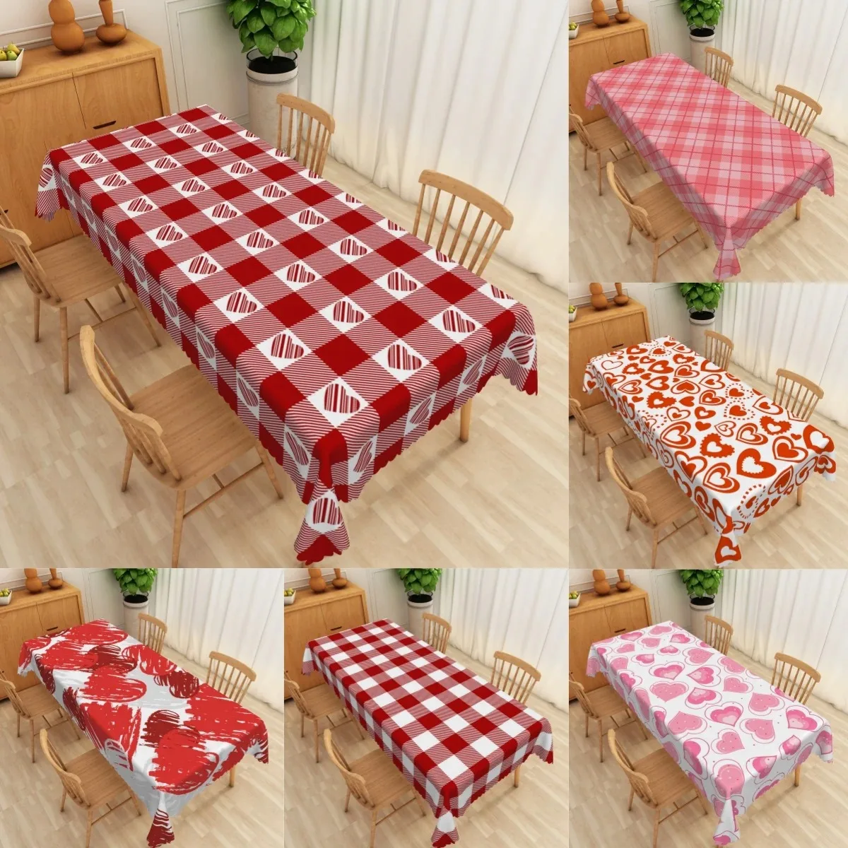 Sweet Pink Heart Tablecloth Waterproof Polyester Table Cover For Valentine Day Romantic Dinner Kitchen Wedding Decor
Sweet Pink Heart Tablecloth Waterproof Polyester Table Cover For Valentine Day Romantic Dinner Kitchen Wedding Decor