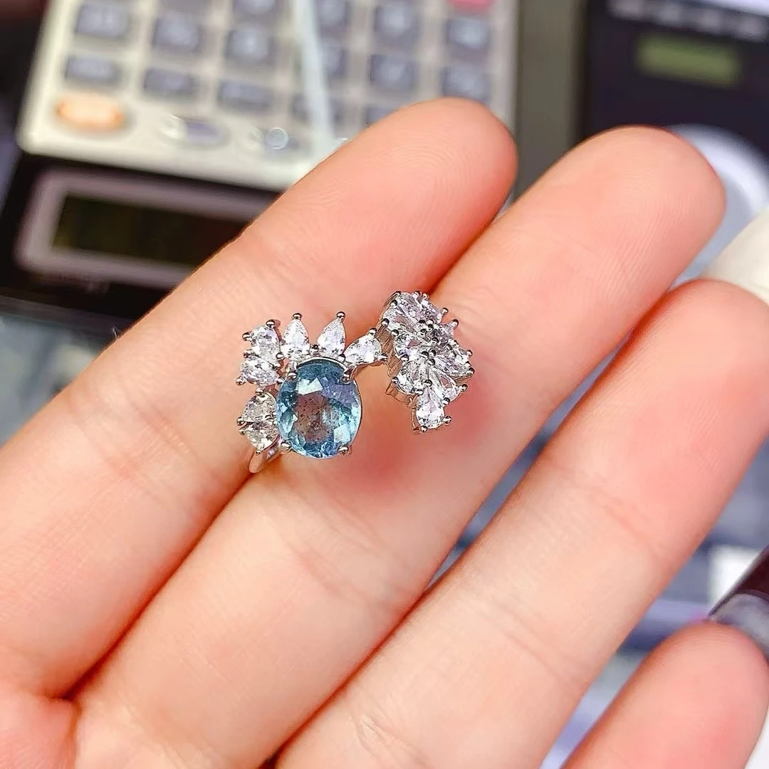 KJJEAXCMY High End Women's Ring Natural Aquamarine S925 Silver with Electroplating Boasting High Clarity Full Brilliance
KJJEAXCMY High End Women's Ring Natural Aquamarine S925 Silver with Electroplating Boasting High Clarity Full Brilliance